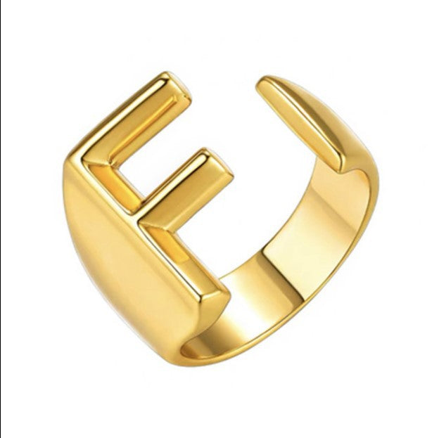 Fashion Letter Brass Rings 1 Piece