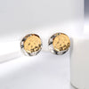 Fashion Round Copper Plating Ear Studs 1 Pair