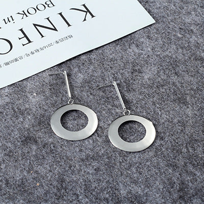 1 Pair Retro C Shape Human Face Geometric Metal Earrings