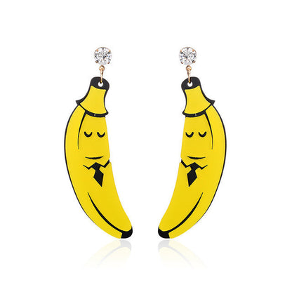 1 Pair Funny Fruit Arylic Women's Drop Earrings