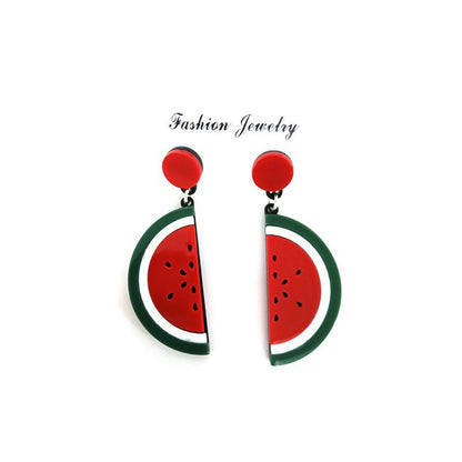 1 Pair Funny Fruit Arylic Women's Drop Earrings