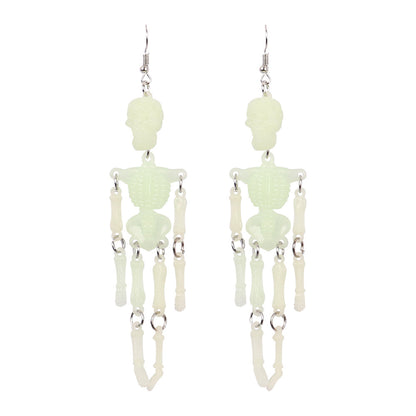 1 Pair Exaggerated Skull Resin Drop Earrings