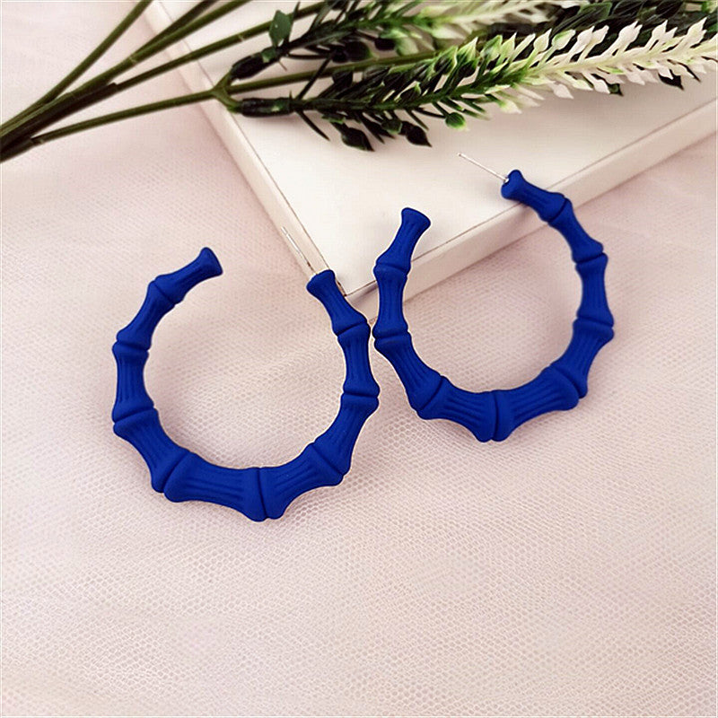 1 Pair Retro Solid Color Arylic Women's Earrings