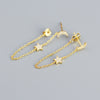 Casual Star Sterling Silver Plating Rhinestones Drop Earrings 1 Pair