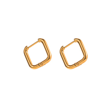 Simple Style Geometric Titanium Steel Plating Earrings 1 Pair