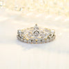 Romantic Crown Copper Plating Zircon Open Ring