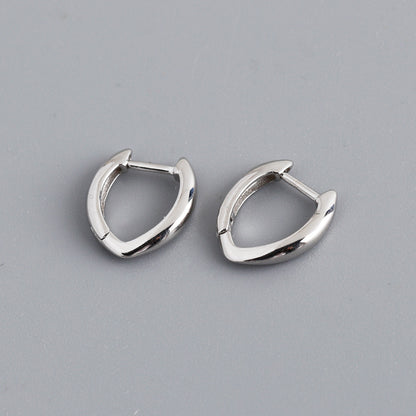 Fashion Geometric Sterling Silver Polishing Earrings 1 Pair