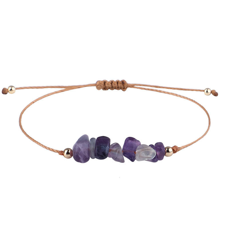 Pastoral Geometric Stone Rope Braid Women's Bracelets