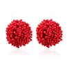 1 Pair Ethnic Style Solid Color Alloy Seed Bead Beaded Women'S Ear Studs