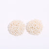 1 Pair Ethnic Style Solid Color Alloy Seed Bead Beaded Women'S Ear Studs