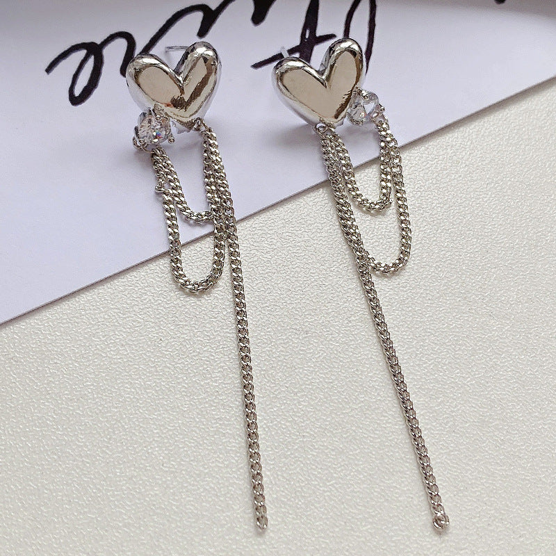 Sweet Tassel Butterfly Bow Knot Imitation Pearl Alloy Copper Inlay Artificial Gemstones Drop Earrings 1 Pair