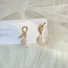 Elegant Geometric Pearl Earrings 1 Pair