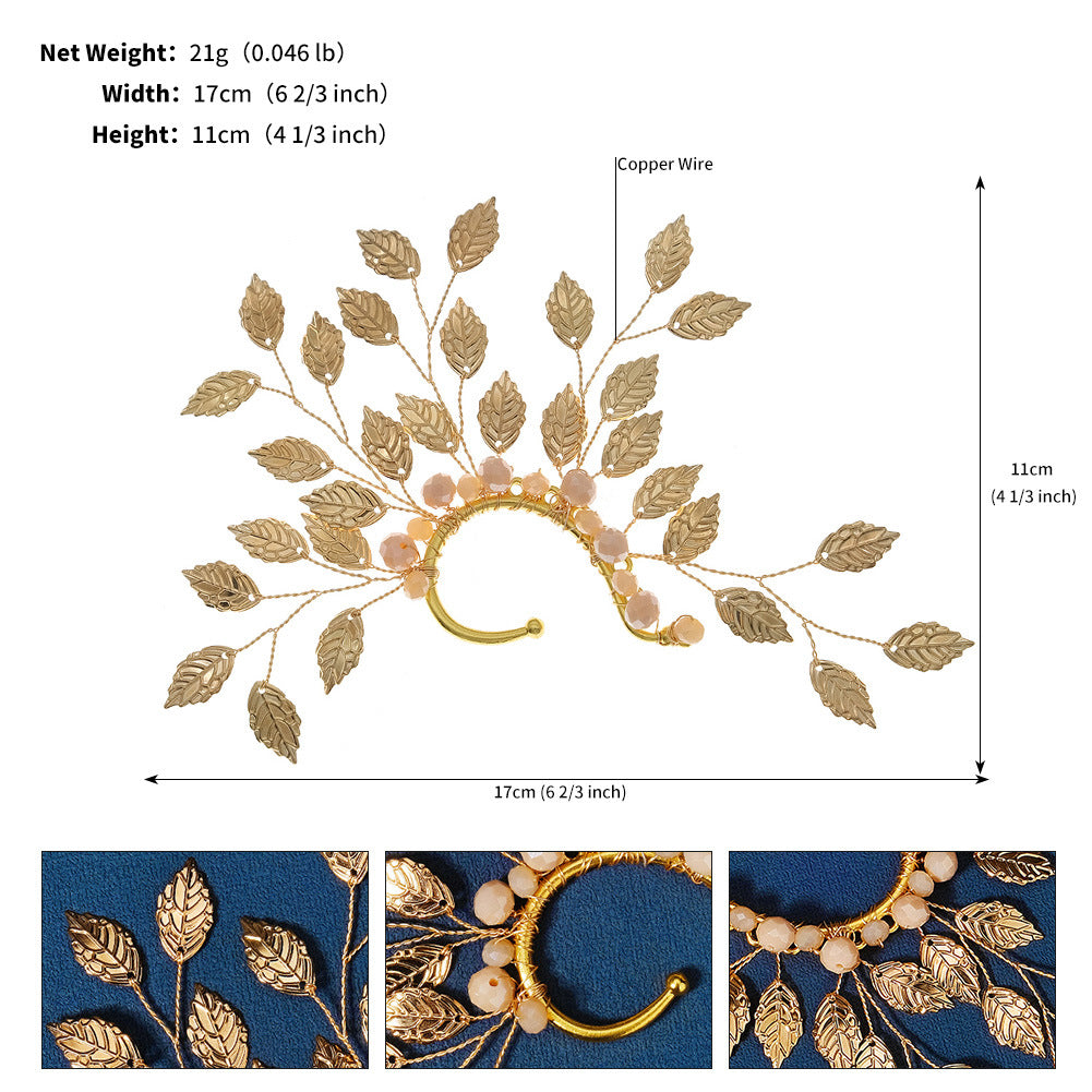 Wholesale Jewelry Sweet Flower Crystal Inlay Ear Cuffs