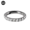 Simple Style Round Titanium Alloy Inlay Zircon Nose Ring