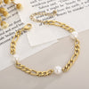 Fashion Pearl Stainless Steel Plating Bracelets 1 Piece