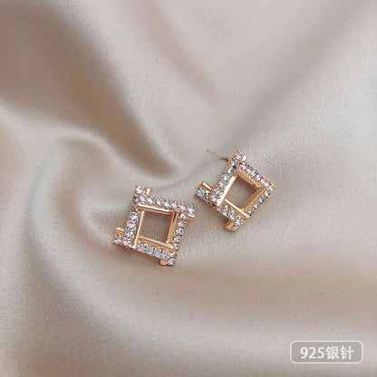 1 Pair Geometric Alloy Plating Rhinestones Women's Drop Earrings Earrings