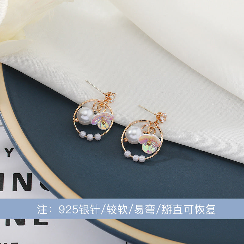 1 Pair Fashion Heart Shape Alloy Plating Artificial Rhinestones Women'S Drop Earrings Earrings