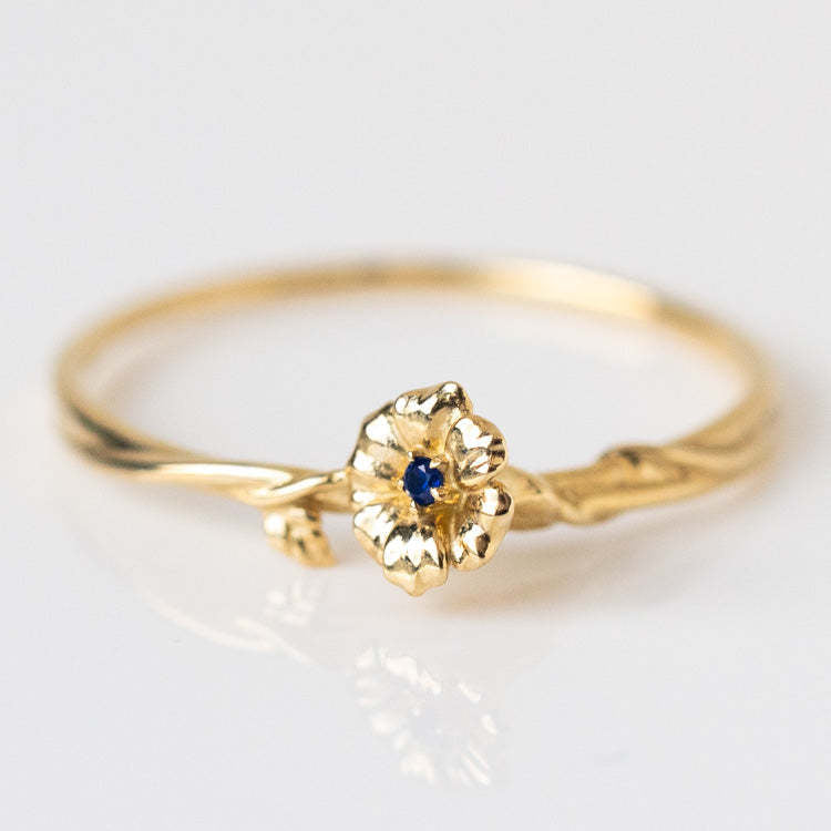 Elegant Glam Classic Style Flower Copper Plating Inlay Birthstone Gold Plated Rings