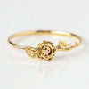 Elegant Glam Classic Style Flower Copper Plating Inlay Birthstone Gold Plated Rings