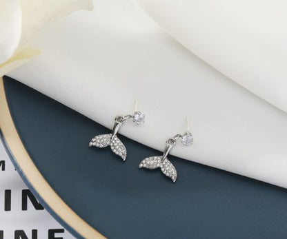 1 Pair Fashion Heart Shape Alloy Plating Artificial Rhinestones Women'S Drop Earrings Earrings