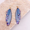 1 Pair Simple Style Wings Copper Epoxy Women'S Drop Earrings