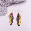 1 Pair Simple Style Wings Copper Epoxy Women'S Drop Earrings