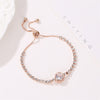 Elegant Geometric Metal Copper Inlay Artificial Pearls Rhinestones Zircon Women's Bracelets