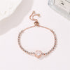 Elegant Geometric Metal Copper Inlay Artificial Pearls Rhinestones Zircon Women's Bracelets