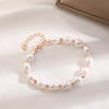 Glam Heart Shape Metal Plating Artificial Pearls Rhinestones Women'S Bracelets