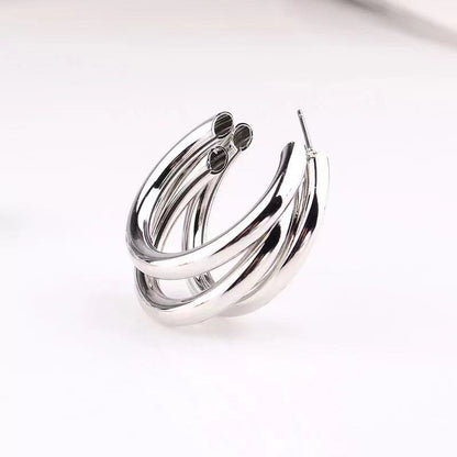 1 Pair Fashion Geometric Plating Stainless Steel Ear Studs