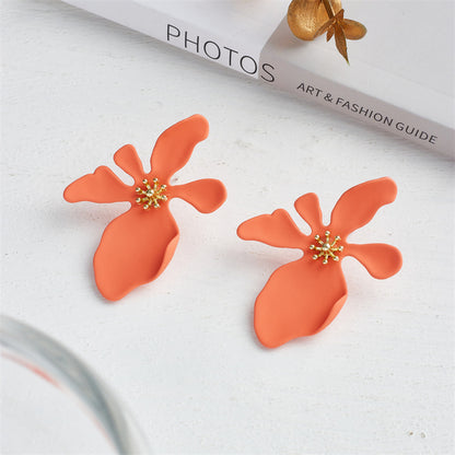 1 Pair Fashion Flower Alloy Ear Studs