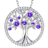 Fashion Tree Copper Plating Zircon Pendant Necklace