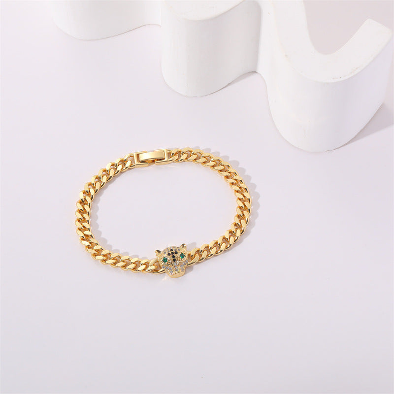 Simple Style Leopard Copper Plating Bracelets 1 Piece