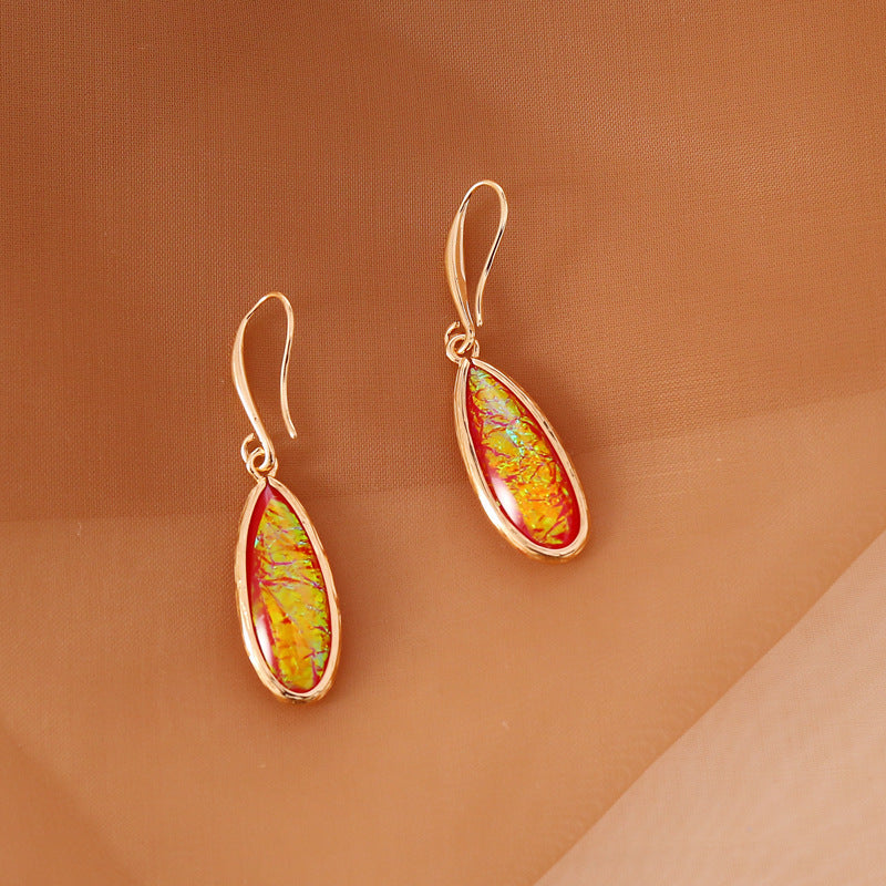 Fashion Water Droplets Gem Drop Earrings