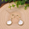 Fashion Water Droplets Pearl Copper Plating Inlay Pearl Drop Earrings 1 Pair