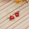 1 Pair Fashion Flower Alloy Enamel Women's Ear Studs