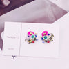 1 Pair Fashion Flower Alloy Enamel Women's Ear Studs