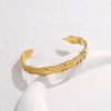 Fashion Feather Titanium Steel Plating Bangle 1 Piece