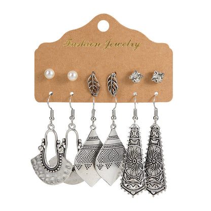 1 Set Fashion Leaves Starfish Metal Plating Women's Drop Earrings Earrings