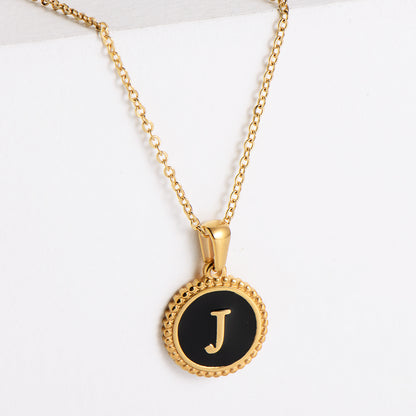 Fashion Letter Stainless Steel Plating Pendant Necklace