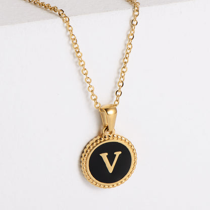 Fashion Letter Stainless Steel Plating Pendant Necklace