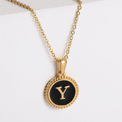 Fashion Letter Stainless Steel Plating Pendant Necklace