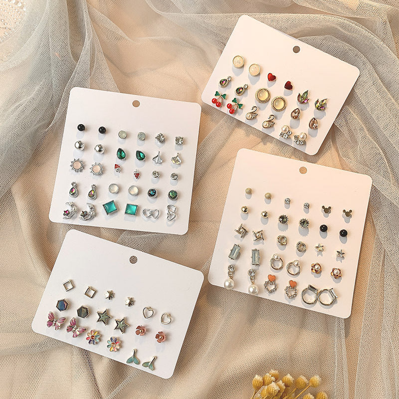 Korean Stud Earrings Set New Earrings Temperament Fashion Earrings Retro Combination Earrings  Wholesale Gooddiy