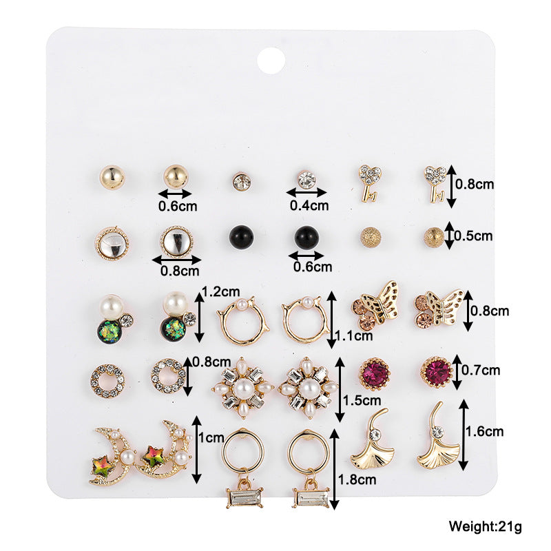 Korean Stud Earrings Set New Earrings Temperament Fashion Earrings Retro Combination Earrings  Wholesale Gooddiy