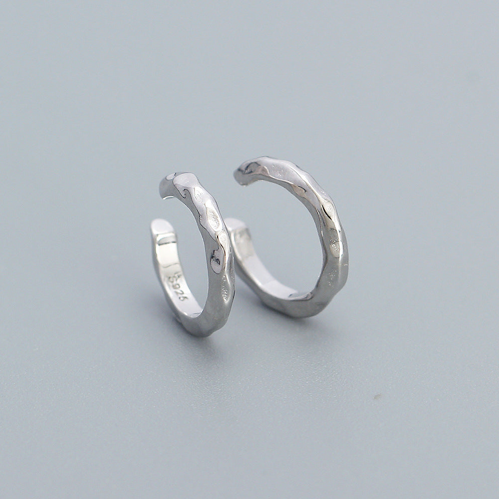 1 Pair Fashion C Shape Sterling Silver Ear Clips