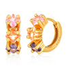 Fashion Geometric Copper Silver Needle Plating Zircon Earrings 1 Pair