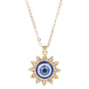 1 Piece Retro Devil's Eye Moon Alloy Hollow Out Rhinestones Women's Pendant Necklace