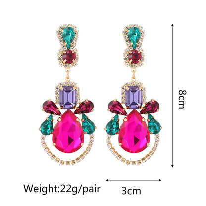 1 Pair Retro Flower Steel Needle Inlay Artificial Pearls Zircon Women'S Earrings