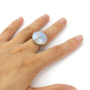 Ethnic Style Tree Oval Agate Open Ring 1 Piece