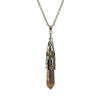 Casual Simple Style Hexagon Prism Crystal Agate Pendant Necklace Long Necklace In Bulk